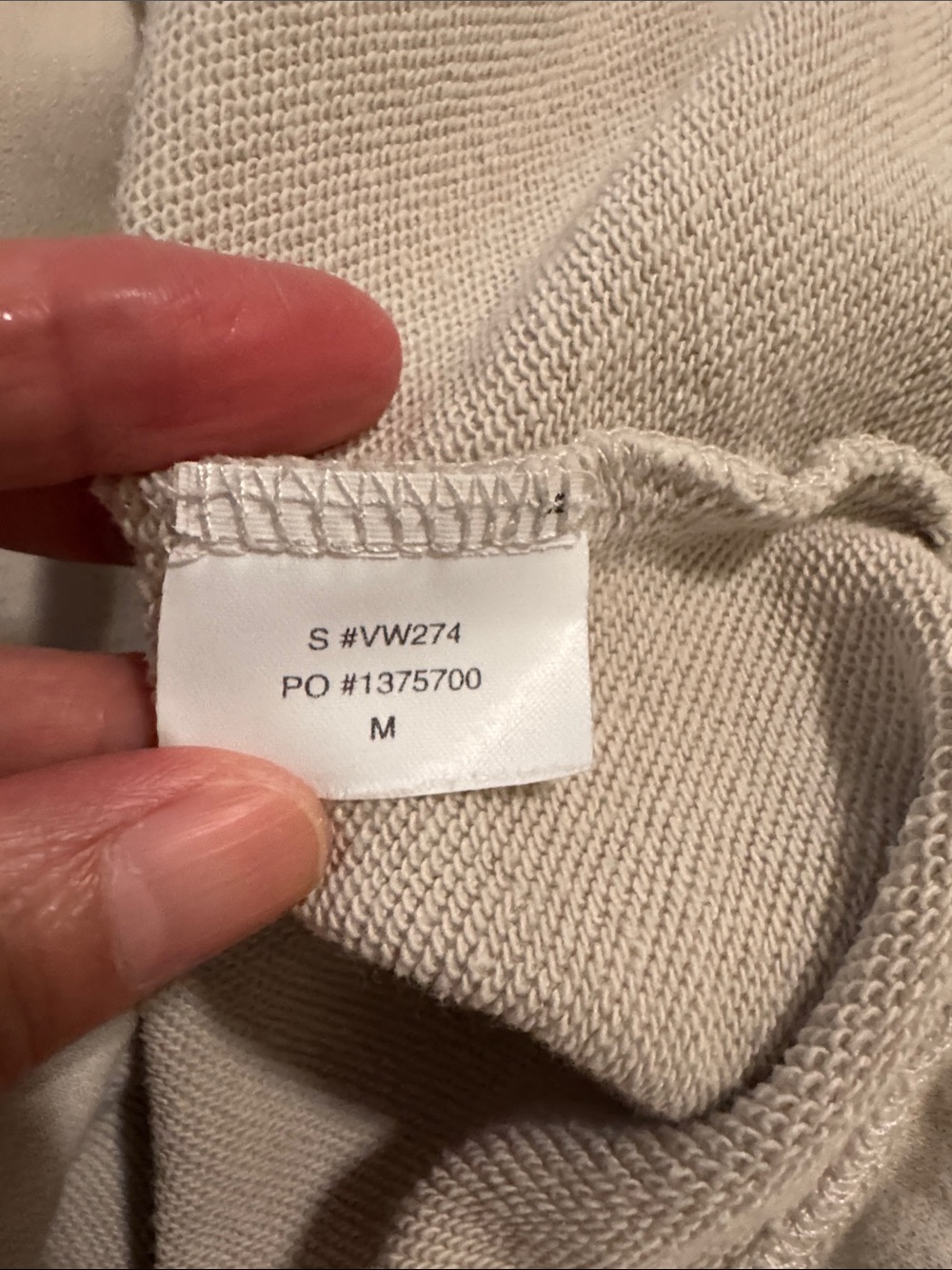 Vuori Sedona Half-Zip Sweater Salt Light Gray Loungewear Athleisure-Medium - Picture 8 of 8
